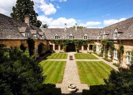 The cloisters at Bruern Abbey