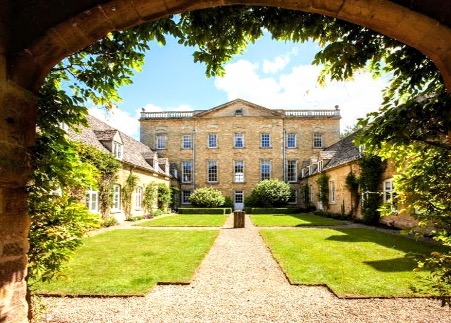 The grass paterres at Bruern Abbey